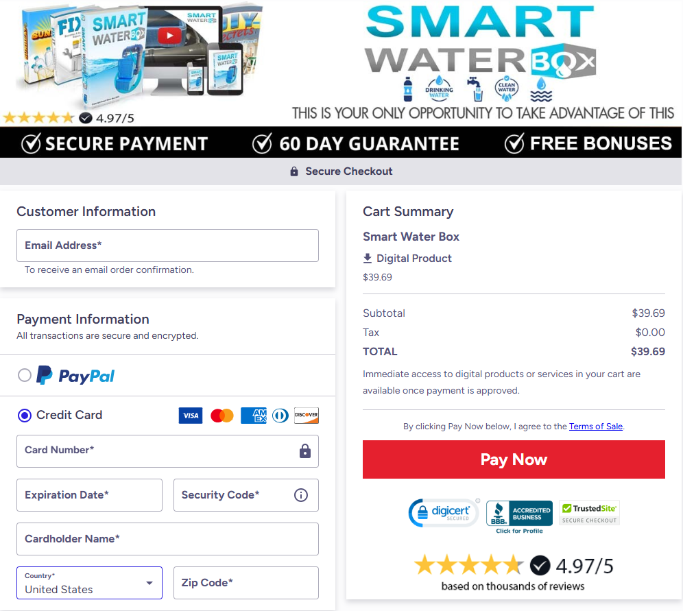 Smart Water Box check out 